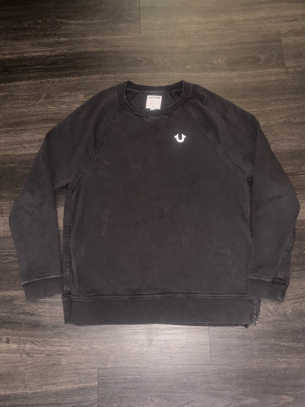 True Religion Black Crewneck Side Zip Combo XXL